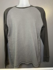 RedHead Shirt Mens Large Gray Long Sleeve Thermal Waffle Knit Casual Crewneck