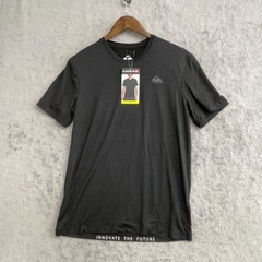 NEW Quiksilver Men’s S Black Active T-Shirt Regular Fit Polyester Spandex Blend