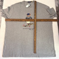 Polo Ralph Lauren Men’s Ski Bear Graphic Jersey T-Shirt Gray Tall 4XLT NEW NWT