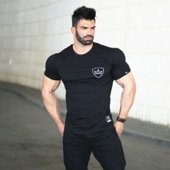 Men’s Bodybuilding Gym Workout T-Shirt Muscle Shaper Sport Fitness Active Tee