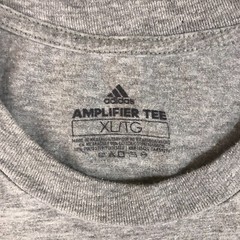 Adidas Shirt Mens XL Gray Solid Graphic Logo Print Amplifier Tee Sportswear