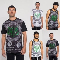Victorious Men’s Iridescent Money Graphic Print T-Shirt & Tank Top TS7331 TT72