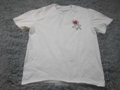 Keith Haring Shirt Mens Large White Heart Dancing Graphic Art Tee Back Print