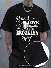 Brooklyn Way Graphic T-Shirt New XL Black Men Gift Fashion Trend New York