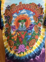 Liquid Blue Y2K Grateful Dead Inspiration Tie Dye T shirt Bears Medium 2006
