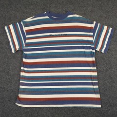 Unionbay Vintage Striped T-Shirt Mens One Size Blue Red White Cotton Made in USA