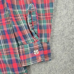 Vintage Selkirk Shirt Mens Small Red 70s 80s Button Up Plaid Woven Flannel USA