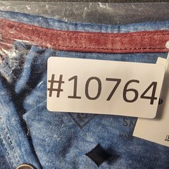 Indigo Star Shirt Mens Small Blue Red Long Sleeve Raglan Burnout Jersey Tee *NWT