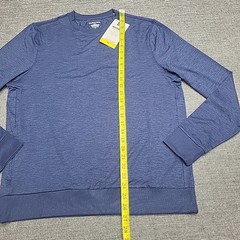 Members Mark Mens Top Medium Size Blue Long Sleeves Pullover w Zip Pocket