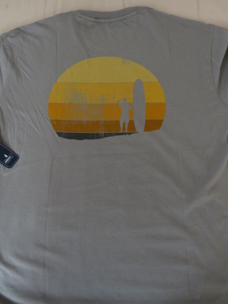 Johnnie-O “Sunset” S/S T-Shirt, NWT – Men’s L + XL – Grey, $52