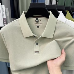 100% pure cotton short sleeve polo shirt high-quality brand solid color business