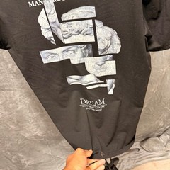 Shein Black Graphic T Shirt Dream Man Struggles Upwards Mens Large