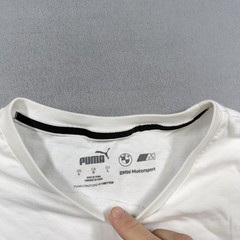 Puma BMW Motorsport Shirt Mens Large White M Logo Racing Graphic Tee Car