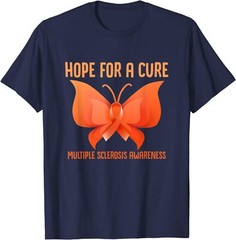 Hope For A Cure Ms Multiple Sclerosis Butterfly T-Shirt