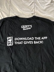 Casey’s Stores ” Rewards Points For Good ” T-Shirt Black Size 2XL