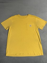 Carhartt Short-Sleeve Pocket Tee In Yellow Size Large Relaxed Fit
