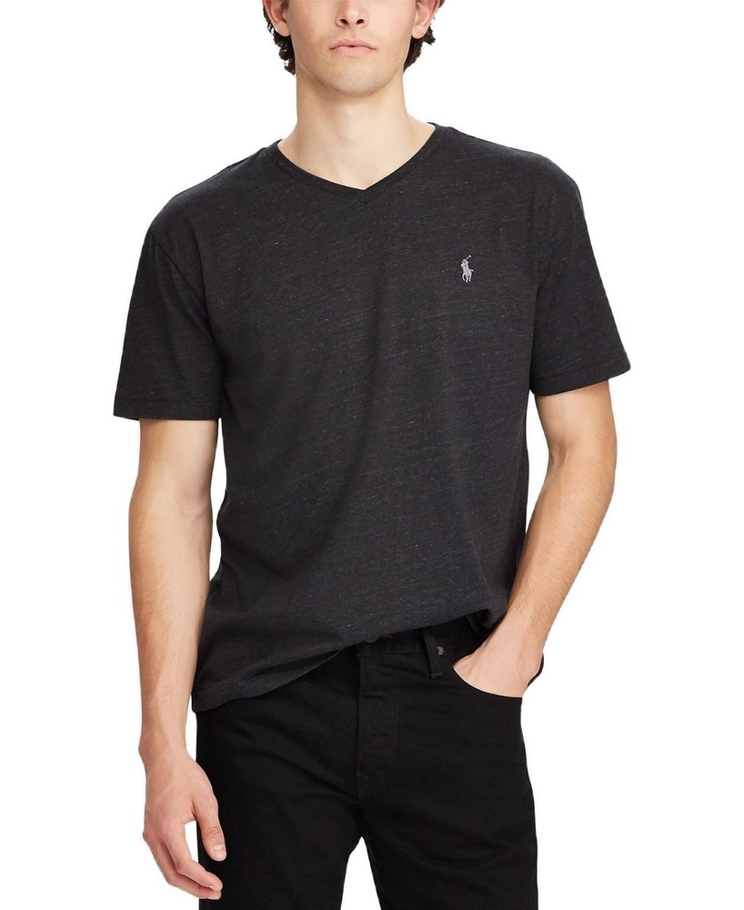 NWT Polo Ralph Lauren Men V-Neck Modern Classic-Fit T-Shirt Tee Mens Black M Med