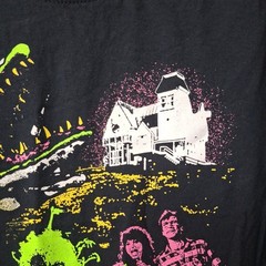 Beetlejuice Black Short Sleeve T-shirt Neon Design 100% Cotton Mens Size L