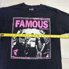 Famous Stars & Straps Band Graphic T Shirt Black Pink Medium Y2K