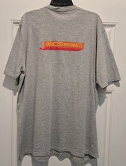 NWT Vintage Mossimo T Shirt Mens XL Graphic Print Gray Skater Y2K Double-Sided