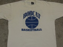Vtg 90s BOBCAT BASKETBALL Sixth Man T-SHIRT Mens XL University Sports Team 1990s