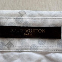 Louis Vuitton Monogram All Over Print White S/S Dress Shirt Size XXL France