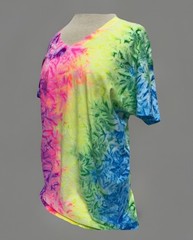 *New* 3XL & 4XL Handmade Rainbow White Cruncht Crinkle Tie Dye, Short Sleeve