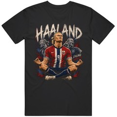Erling Haaland Retro Norway Superstar Zen Football Streetwear Cool Graphic T Shi