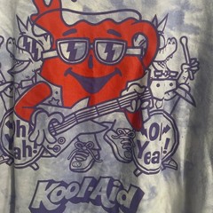 Vintage Gray And Red Kool-aid Mens T-shirt Size XL