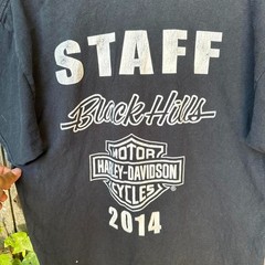 Vintage Harley-Davidson Black Hills Staff 2014 Graphic Tee Size L