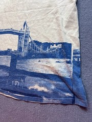 Vintage 90s London Monarchs WLAF Hanes Beefy-T Shirt Size XL Tower Bridge Single