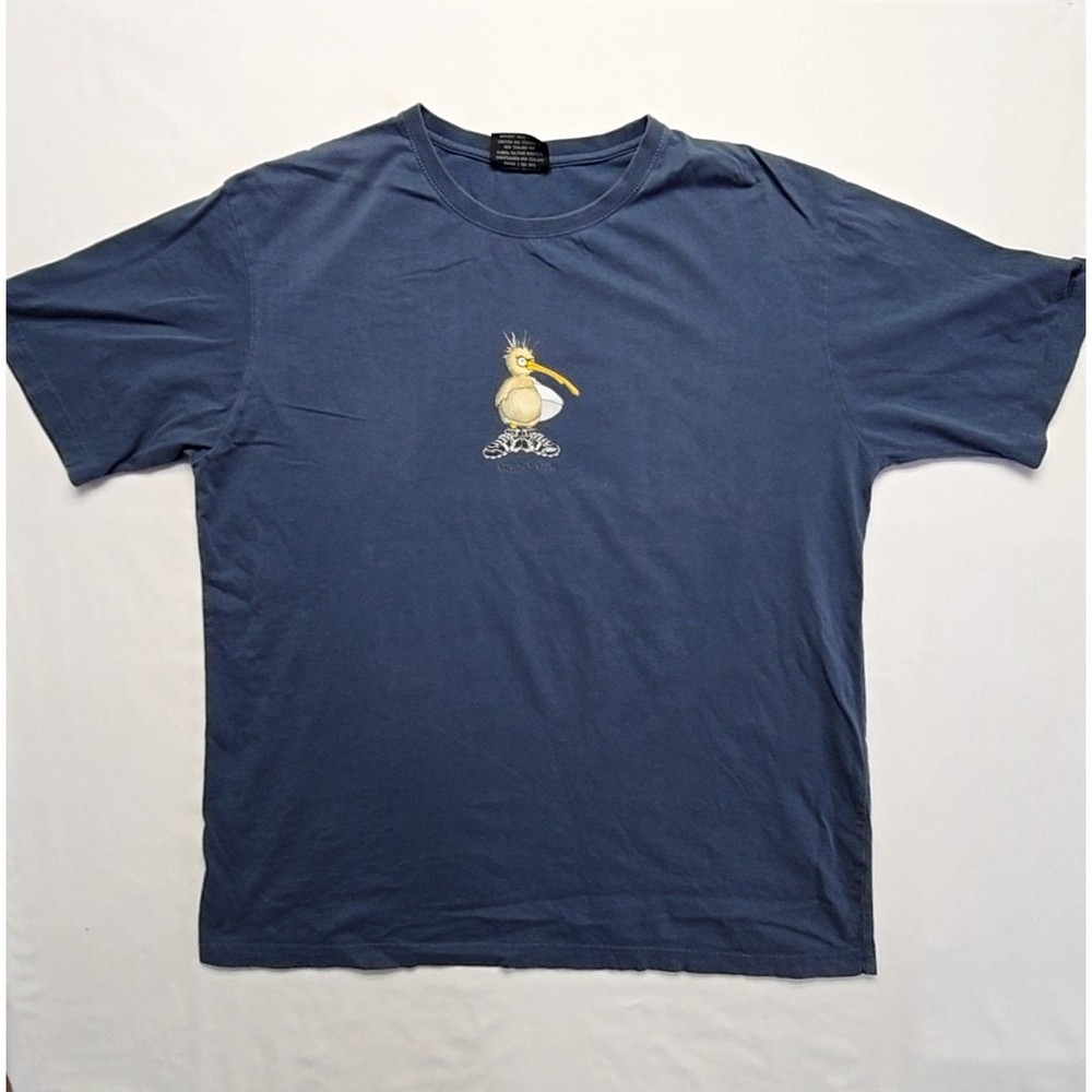 Vintage Global Culture Shirt Game On Kiwi Rugby XL Blue Graphic Tee