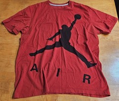 Nike Jordan Red Jumpman Logo T-shirt Size Large.