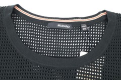 Murano Wanderin West Mesh Tank Top XXL Black Sleeveless Knit NWT