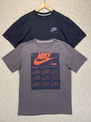 Nike T Shirt Bundle Mens Large Air Max Graphic Black Gray Lot 2 Streetwear