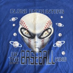 Alien Baseball T-shirt Sz: Large Jerzees Tee Shirt Occult UFO Y2K Unique Sports
