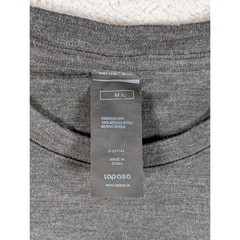 Lapasa Mens 100% Merino Wool Long Sleeve Thermal Base Layer Top Gray M Z-231144
