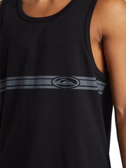 $30 Quiksilver Men’s Comp Stripe Tank Sleeveless Tee In Black Size S