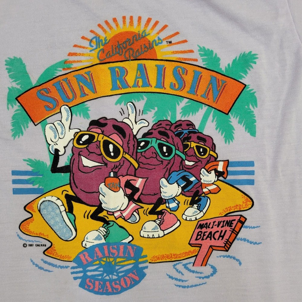 Vintage 1987 California Raisins White T-shirt All size Gift fans BL025