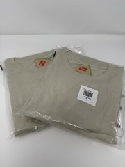 2 Hanes Triblend Lightweight Crew Tees XL Pebblestone Heather