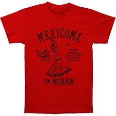 Men’s Tim Mcgraw Mexicoma Red T-shirt Large Red