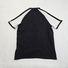 Calvin Klein Raglan Sleeve Button T-Shirt Men’s Medium Black & White EUC LN