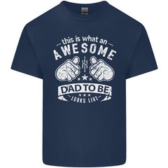 Awesome Dad to Be Looks New Dad Daddy Mens Light Cotton T-Shirt