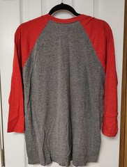 Men’s Large Stranger Things Baseball Shirt Gray And Red