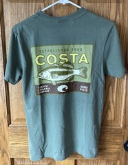 NWT! Costa Del Mar Men’s Bass & Release Graphic T-shirt Size Small Green