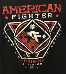 Black American Fighter Division Short Sleeve T-Shirt – Large