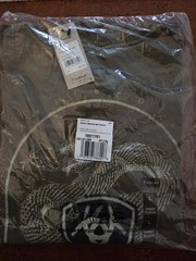 Ariat Men’s Snake S/S T-shirt, Four Leaf Clover Color, NEW LRG