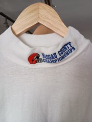 Vintage Nassau County Championships Li NY Half Turtleneck USA Made Long Sleeve