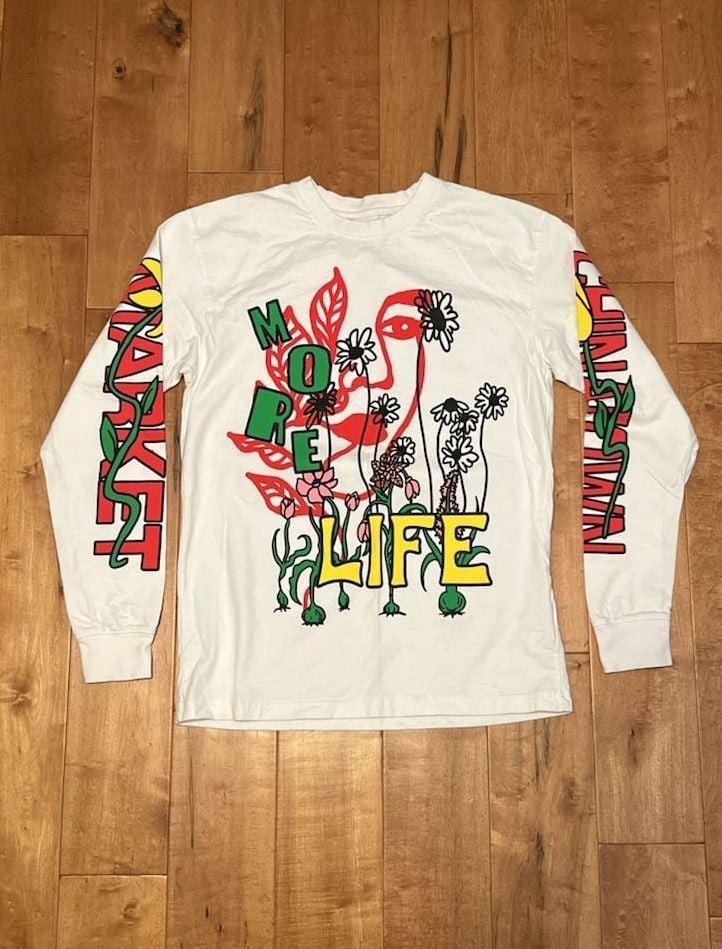 Chinatown Market More Life Floral Graphic Long Sleeve T-Shirt
