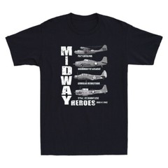 The Battle of Midway Plane Spotting American WW2 Planes Vintage Men’s T-Shirt